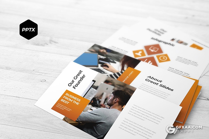 30页渐变配色商务图形设计欧美多用途PPT模板5种主题配色 - 顶尖PPT