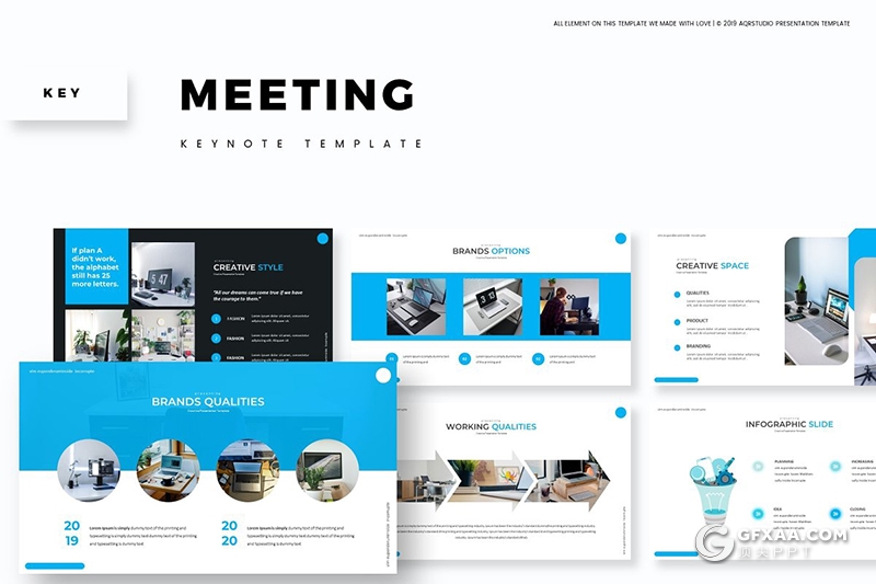 30页欧美风格国外商务多用途keynote模板5种主题配色 - 顶尖PPT