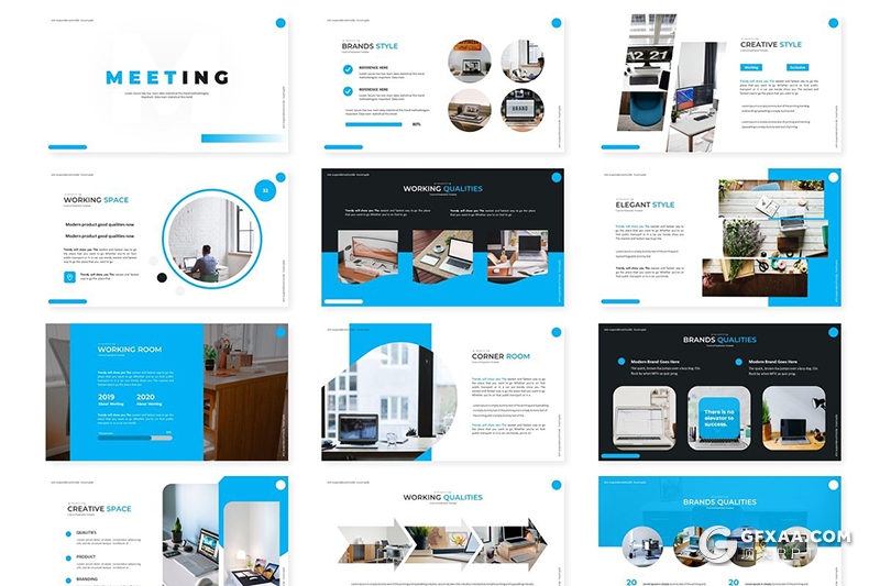 30页欧美风格国外商务多用途keynote模板5种主题配色 - 顶尖PPT