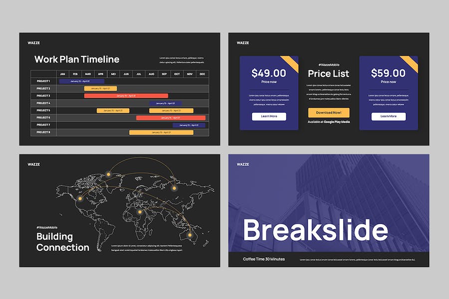移动应用开发技术方案PPT模板 - 顶尖PPT