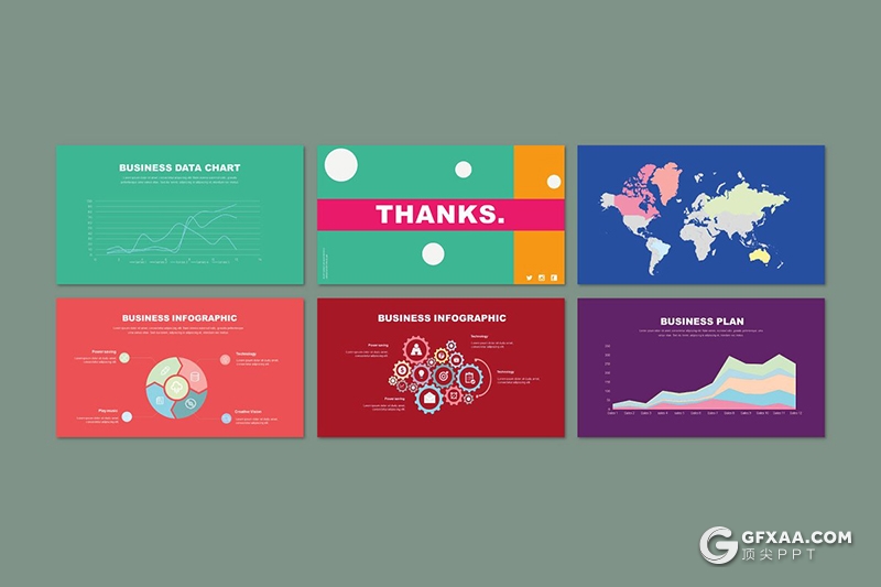 42页彩色欧美时尚流行风格摄影人物图片展示PPT模板 - 顶尖PPT