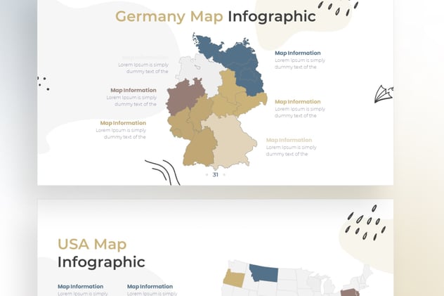 世界地图信息图涂鸦风格基调 - 顶尖PPT