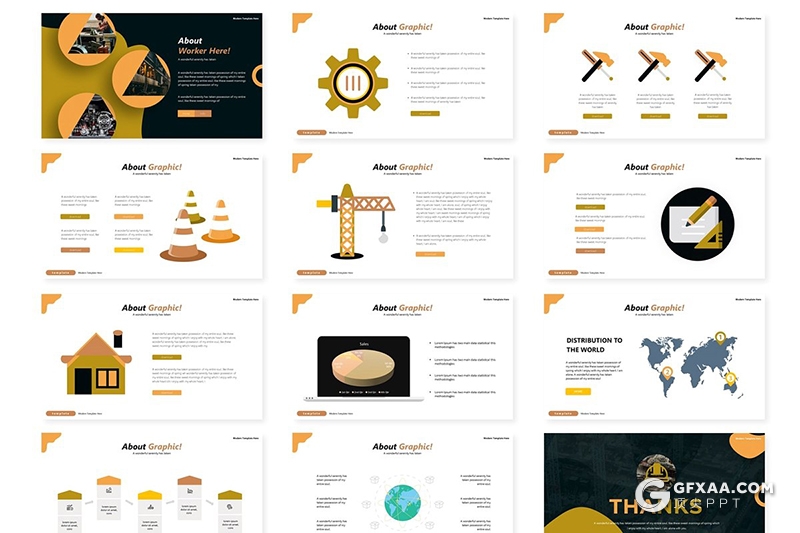 30页国外高端建筑工程项目介绍展示keynote模板5种配色主题 - 顶尖PPT