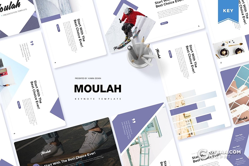 30页扁平化商务多用途工作汇报计划通用keynote模板5种主题配色 - 顶尖PPT