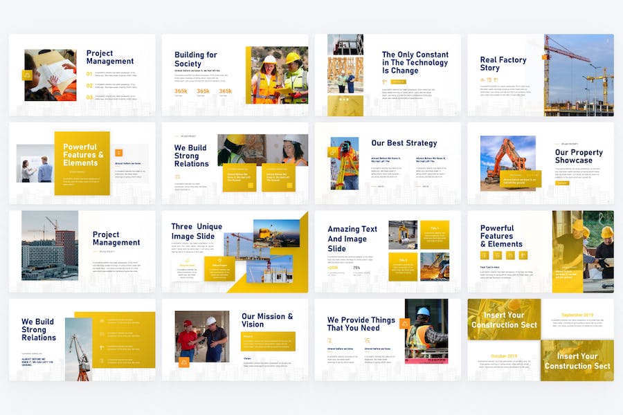 建筑工程施工PPT模板 - 顶尖PPT