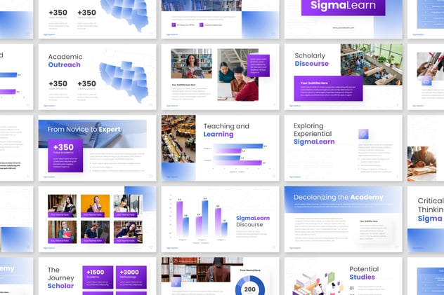 渐变风格学术研究keynote模板 - 顶尖PPT