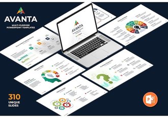 彩色多用途循环层级图形图表PPT模板 - 顶尖PPT