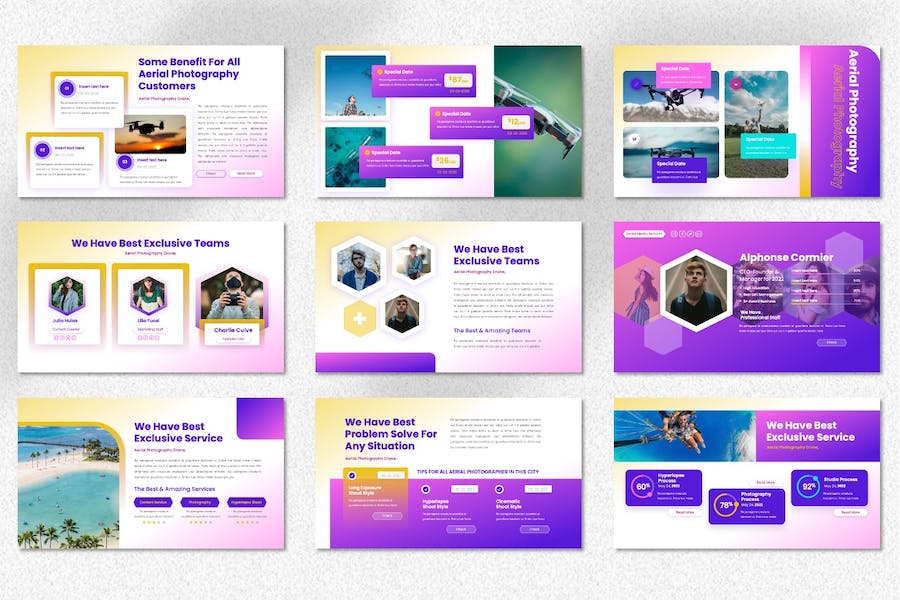 无人机摄影广告策划宣传PPT模板 - 顶尖PPT