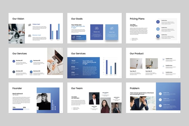 简约商务营销计划主题keynote模板 - 顶尖PPT