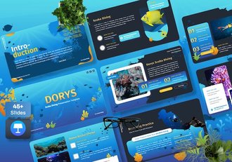 潜水运动水上活动推广宣传Keynote模板 - 顶尖PPT