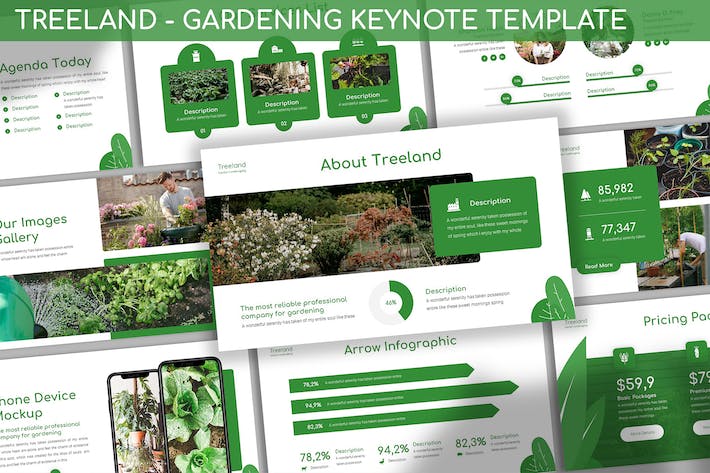 树木园艺种植绿化keynote模板 - 顶尖PPT