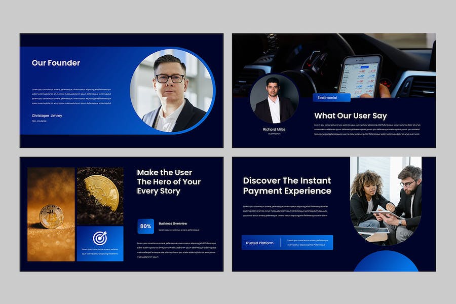 加密货币数字资产区块链投资PPT模板 - 顶尖PPT