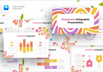 可视化数据比较信息图形keynote模板 - 顶尖PPT