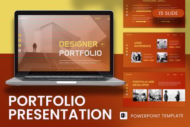 团队介绍作品集PowerPoint模板 - 顶尖PPT