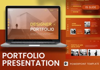 团队介绍作品集PowerPoint模板 - 顶尖PPT