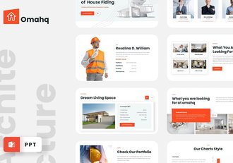 建筑架构设计与户型PPT模板 - 顶尖PPT