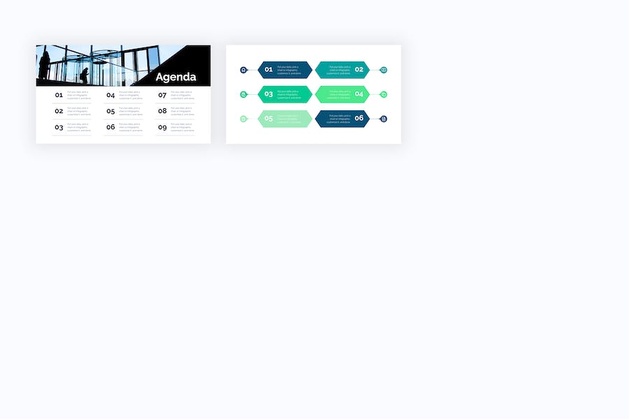 商业会议议程计划安排信息图形PPT模板 - 顶尖PPT