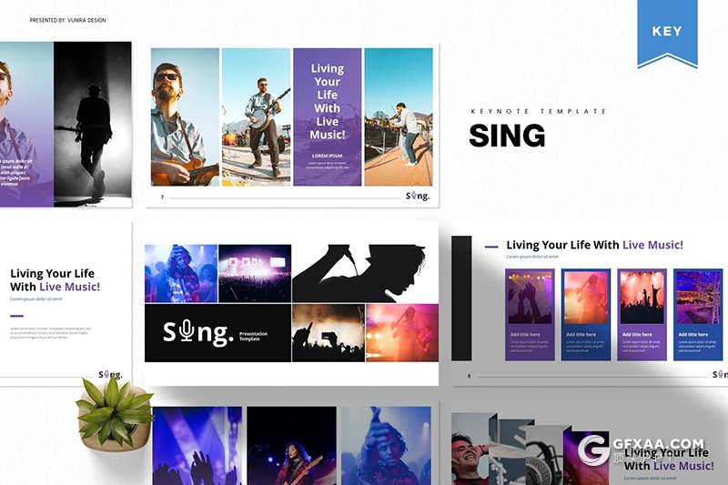 30页演唱会现场展示介绍活动策划通用keynote模板5种主题配色 - 顶尖PPT