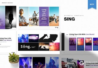 30页演唱会现场展示介绍活动策划通用keynote模板5种主题配色 - 顶尖PPT