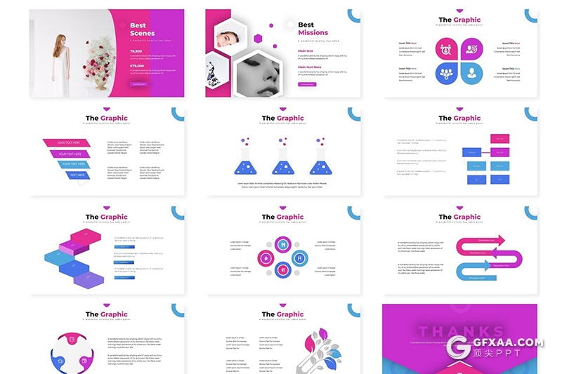 30页欧美风格女性美容化妆行业服务介绍展示PPT模板5种主题配色 - 顶尖PPT