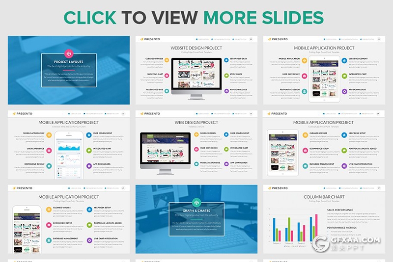 66页商务风格工作总结项目分析多用途PPT模板 - 顶尖PPT