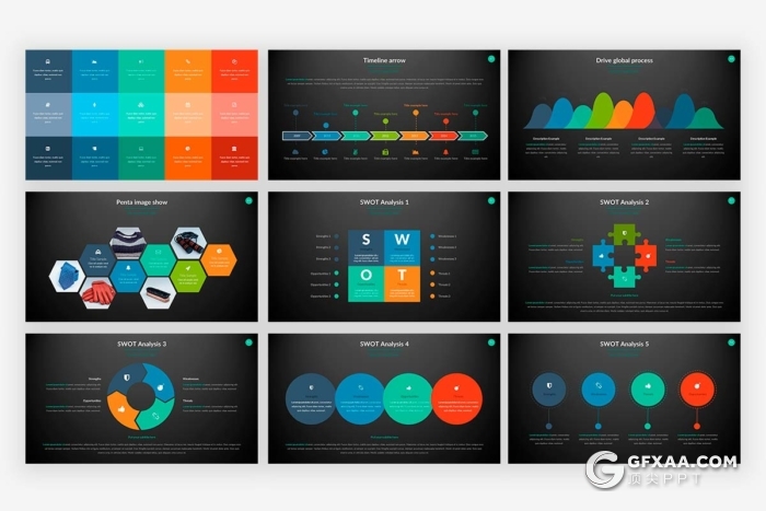 100页商务风格团队公司介绍业务合作项目展示PPT模板 - 顶尖PPT