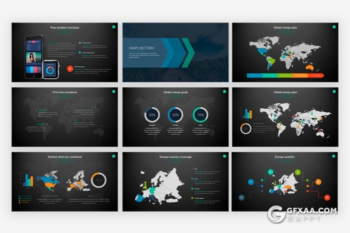 100页商务风格团队公司介绍业务合作项目展示PPT模板 - 顶尖PPT