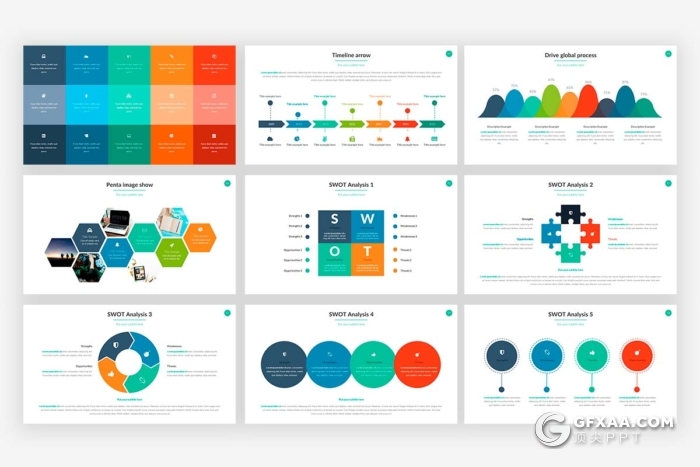 100页商务风格团队公司介绍业务合作项目展示PPT模板 - 顶尖PPT