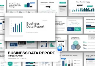 商业数据分析业绩报告演讲Keynote模板 - 顶尖PPT