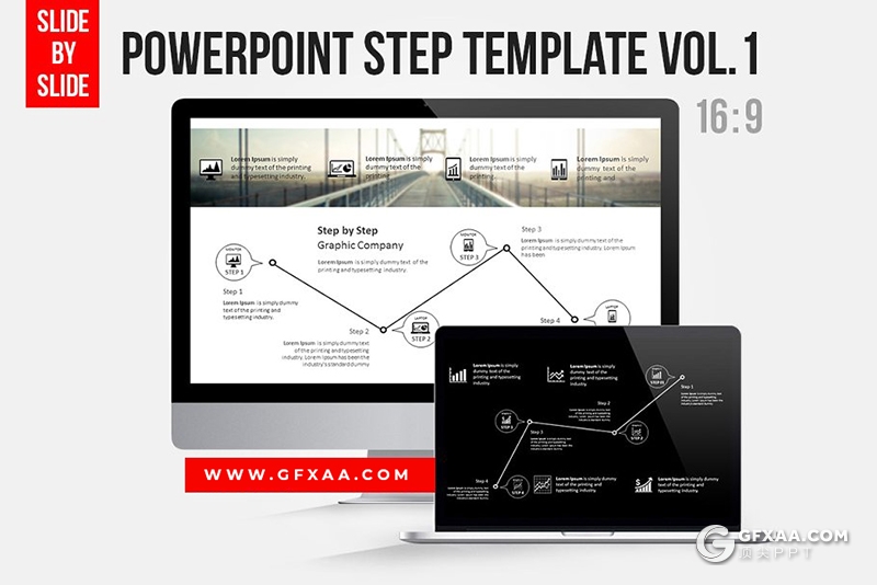 20页创意线条设计步骤图PPT模板 - 顶尖PPT