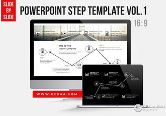 20页创意线条设计步骤图PPT模板 - 顶尖PPT