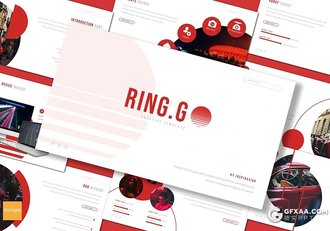 30页创意圆形企业介绍商务工作总结Google slides模板5种主题配色 - 顶尖PPT