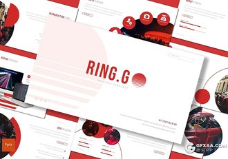 30页创意圆形企业介绍商务工作总结PPT模板5种主题配色 - 顶尖PPT