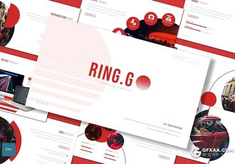 30页创意圆形企业介绍商务工作总结keynote模板5种主题配色 - 顶尖PPT