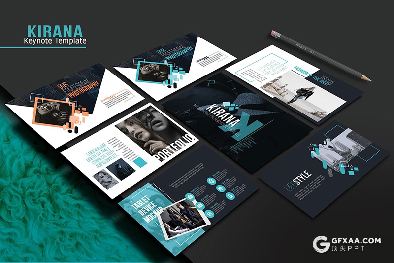 34页时尚杂志风格产品介绍分析keynote模板 - 顶尖PPT