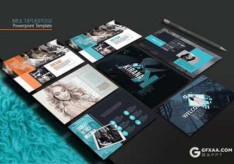 34页时尚杂志风格产品介绍分析PPT模板 - 顶尖PPT