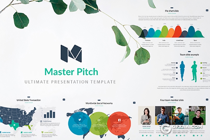 70页欧美风格扁平化商务工作汇报总结计划通用PPT模板 - 顶尖PPT