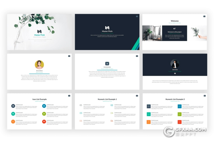 70页欧美风格扁平化商务工作汇报总结计划通用PPT模板 - 顶尖PPT