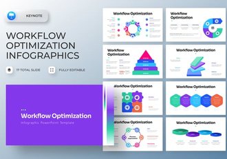 工作流程优化信息图形keynote模板 - 顶尖PPT