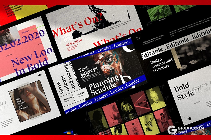 30页时尚杂志排版风格PPT模板 - 顶尖PPT