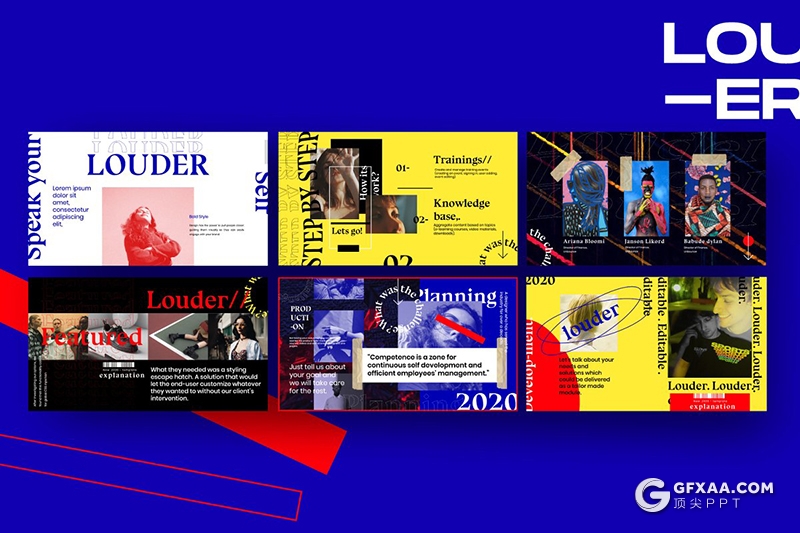 30页时尚杂志排版风格PPT模板 - 顶尖PPT