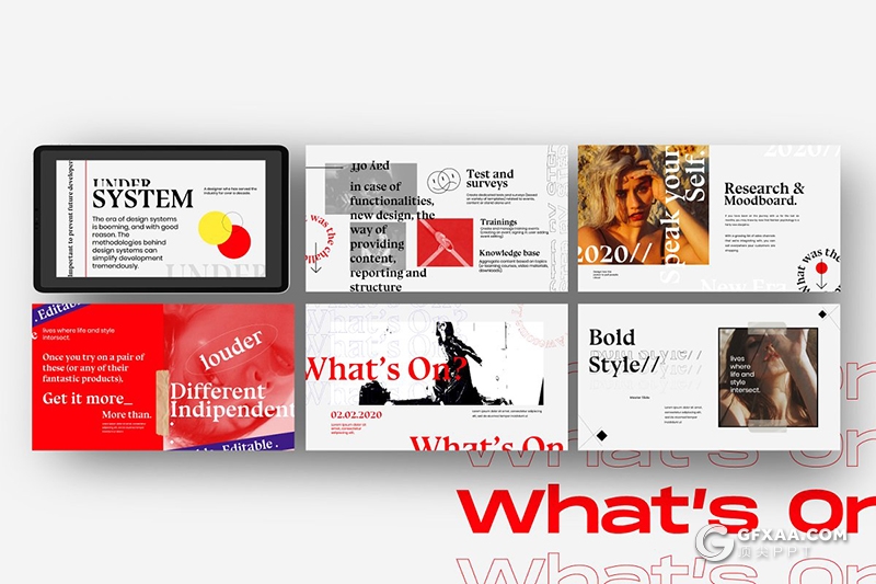 30页时尚杂志排版风格PPT模板 - 顶尖PPT