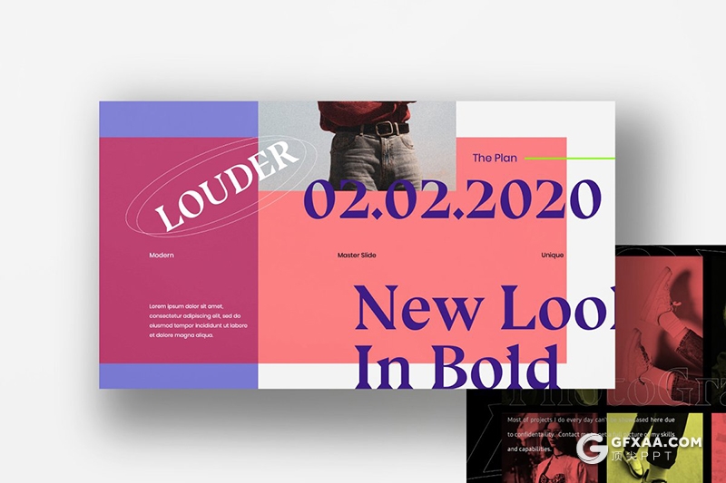 30页时尚杂志排版风格PPT模板 - 顶尖PPT