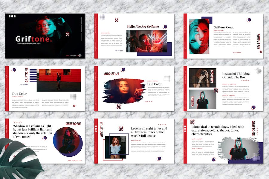 创意设计作品品牌展示PPT模板 - 顶尖PPT