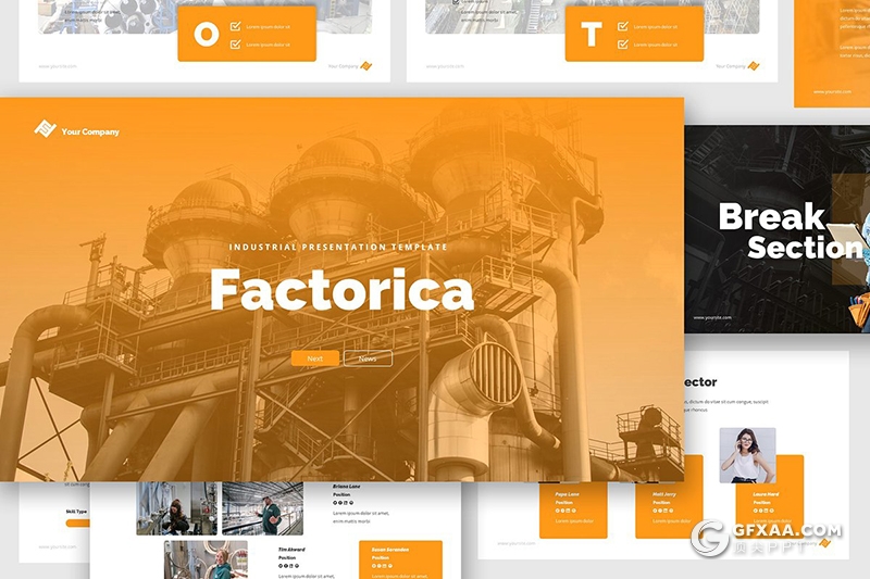 30页工程建筑工业工程项目合作介绍展示Google slides模板 - 顶尖PPT