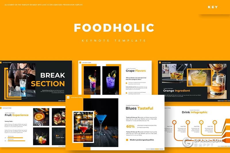 30页果蔬饮料市场调研分析介绍展示keynote模板5种主题配色 - 顶尖PPT