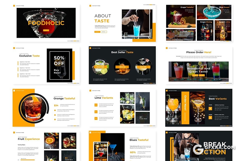 30页果蔬饮料市场调研分析介绍展示keynote模板5种主题配色 - 顶尖PPT