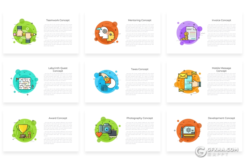 40页创意图形设计精美图形动画PPT模板 - 顶尖PPT