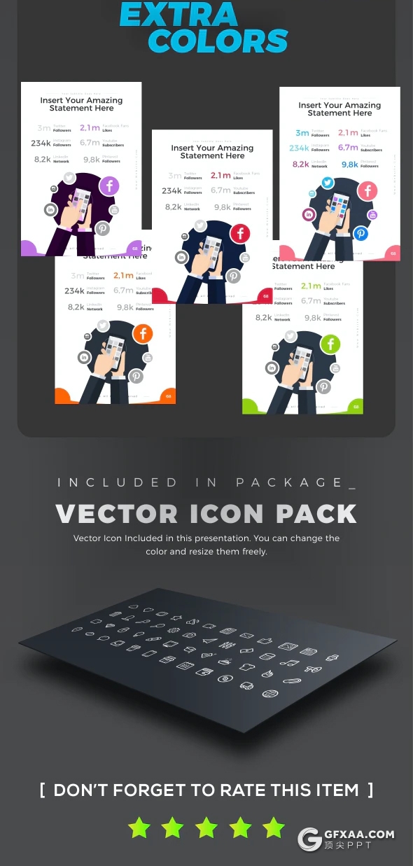 80页竖版移动设备创意商务风格企业介绍工作汇报项目介绍PPT模板11种主题配色 - 顶尖PPT