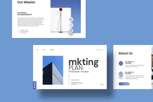 简约商务营销计划主题keynote模板 - 顶尖PPT